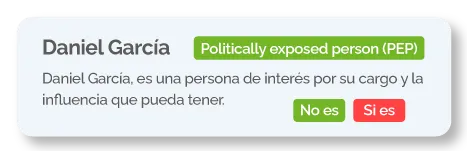 Alerta de coincidencia de listas de cautela de una persona en watchlyst
